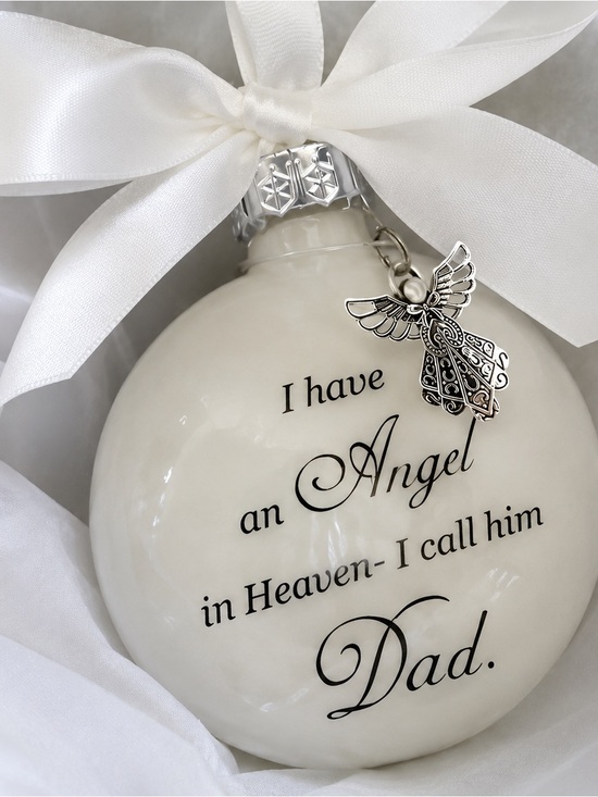 Other - Memorial White 'I Have an Angel in Heaven I Call Him Dad' Ornament